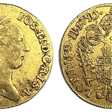 Austria 1 Ducat Habsburg 1790 Gold Joseph Ii, Holy Roman Empire